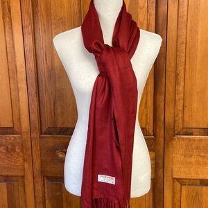 Pashmina Rust 100% Pashmina Blanket Scarf Autumnal Preowned
